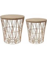 Gold Basket End Table- Small